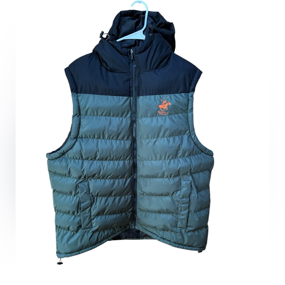 NWOT Beverly Hills Polo Hooded Zip Up Puffer Vest